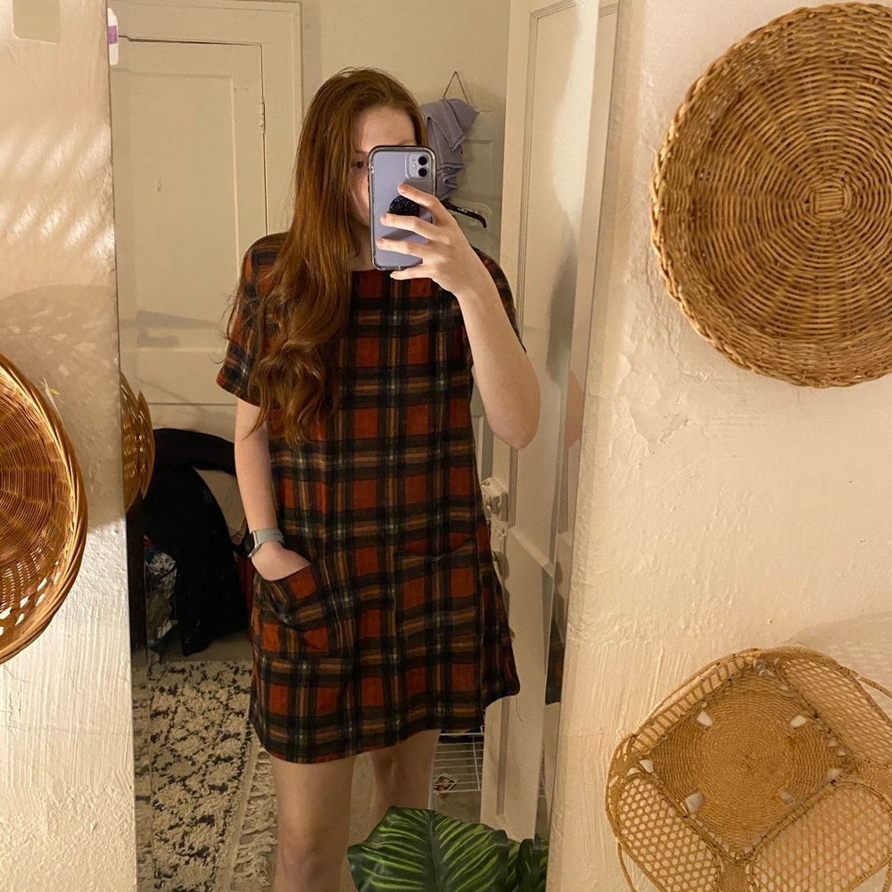 Plaid Shift Dress